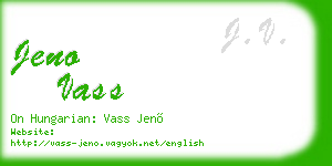 jeno vass business card